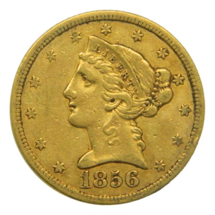 Estados Unidos. 5 dolares. 1856 S. ... 