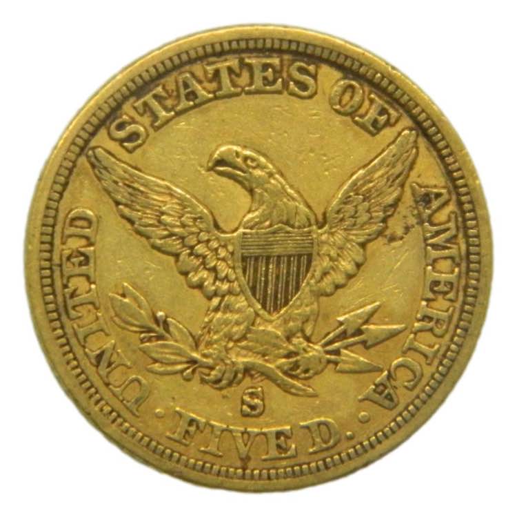 Estados Unidos. 5 dolares. 1856 S. ... 