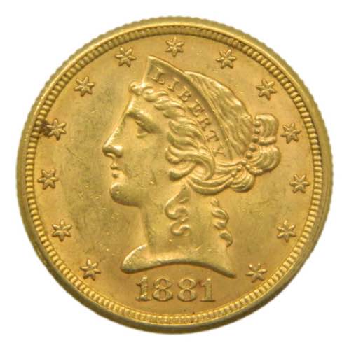 Estados Unidos. 5 dolares. 1881 ... 