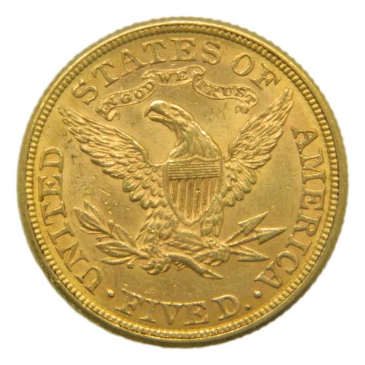 Estados Unidos. 5 dolares. 1881 ... 