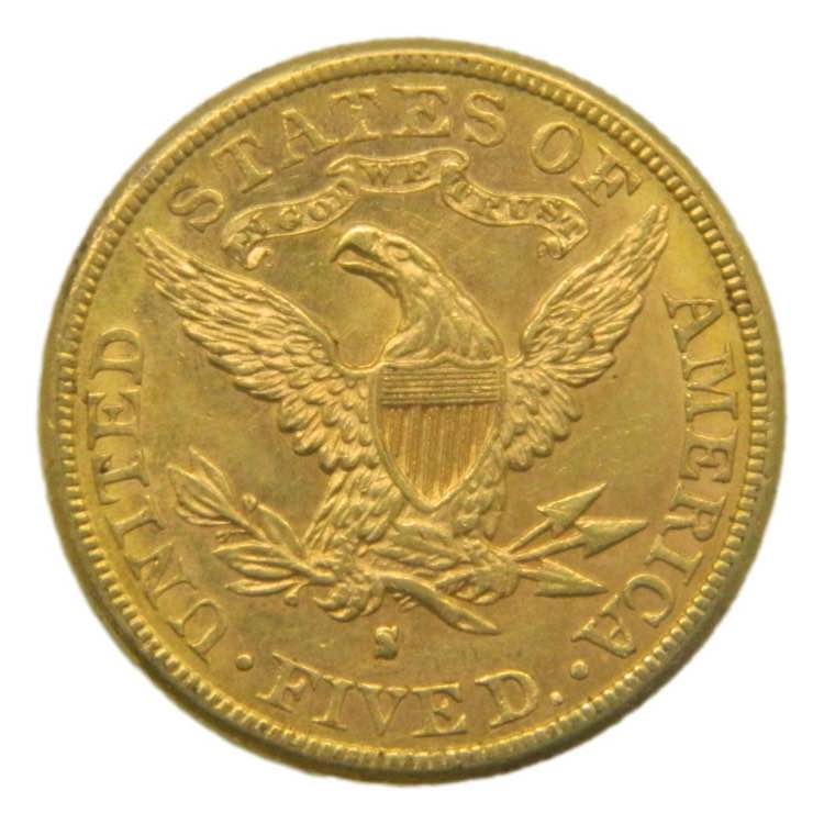 Estados Unidos. 5 dolares. 1887 S. ... 