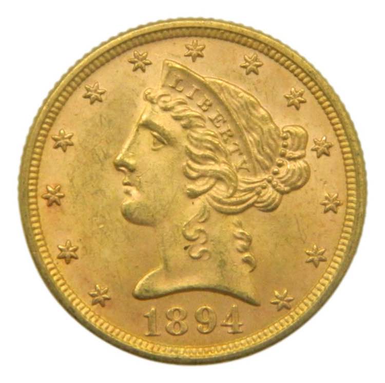 Estados Unidos. 5 dolares. 1894 ... 