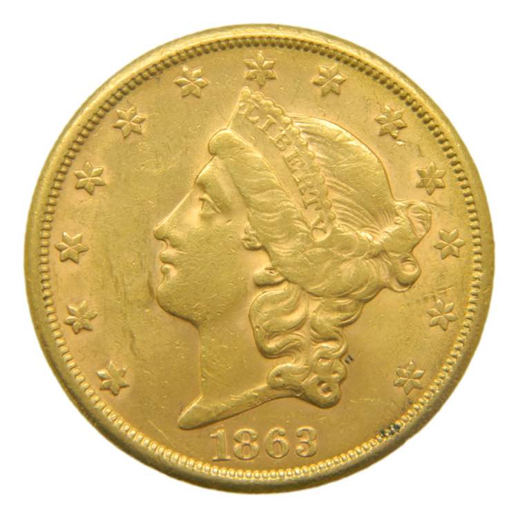 Estados Unidos. 20 dolares. 1863 ... 