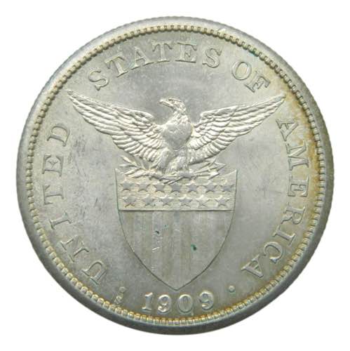 Filipinas peso 1909 S San ... 