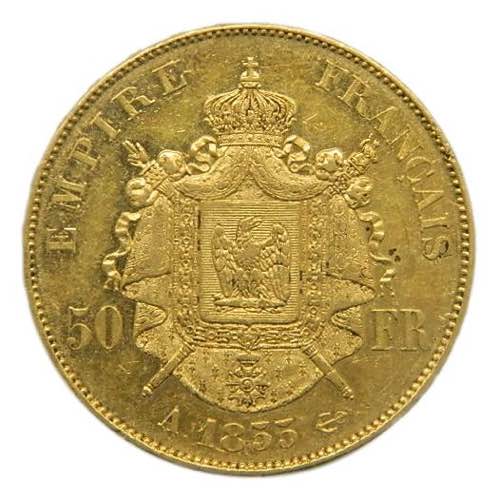 Francia. 50 francos 1855 A Paris. ... 