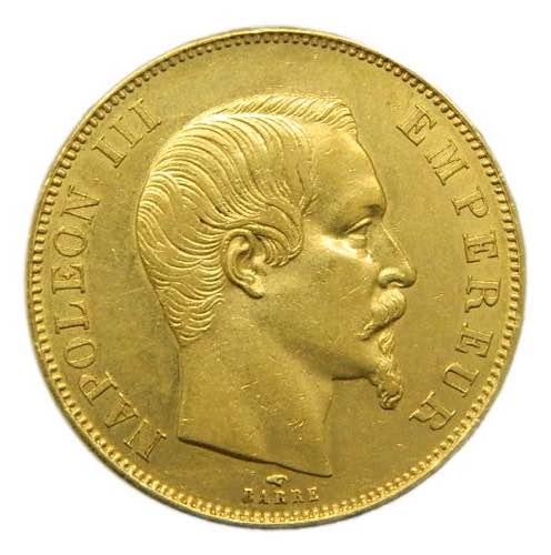 Francia. 50 francos 1858 A Paris. ... 
