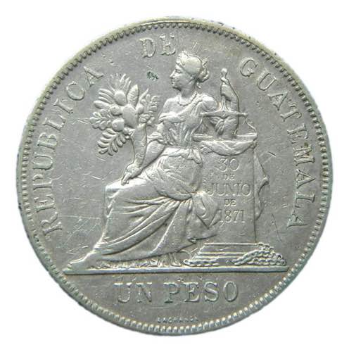 Guatemala. Peso 1894 (KM#210) ... 