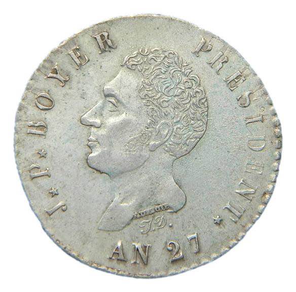 Haití . 100 Centimes aN 27 (1830) ... 