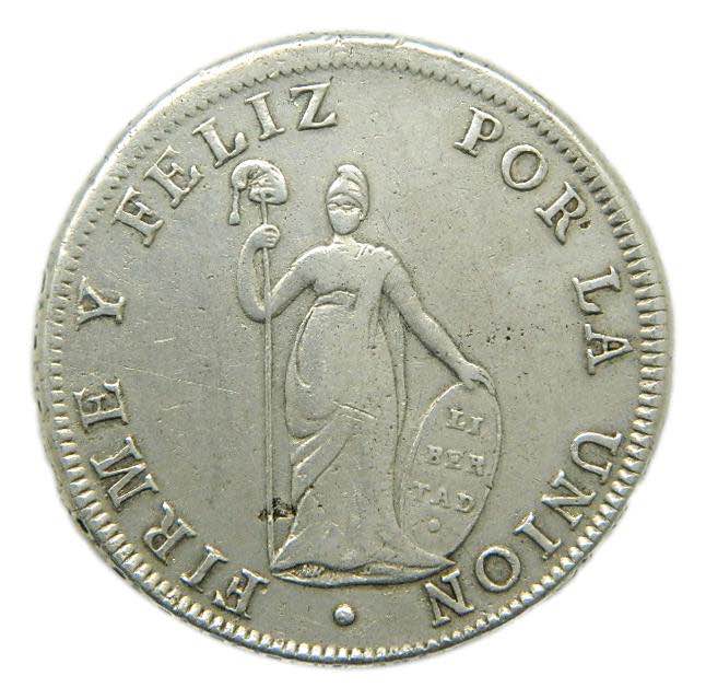 Peru 8 reales 1826 JM Lima . ... 