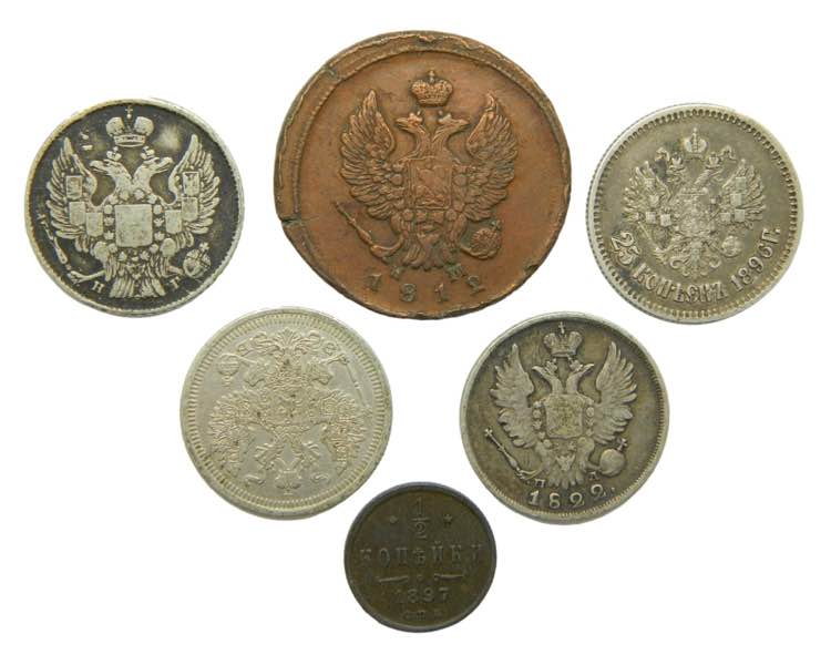 RUSIA / RUSSIA. Lote 6 monedas. ... 