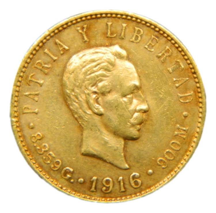 CUBA. 1916. 5 pesos. (KM#19). 8,37 ... 