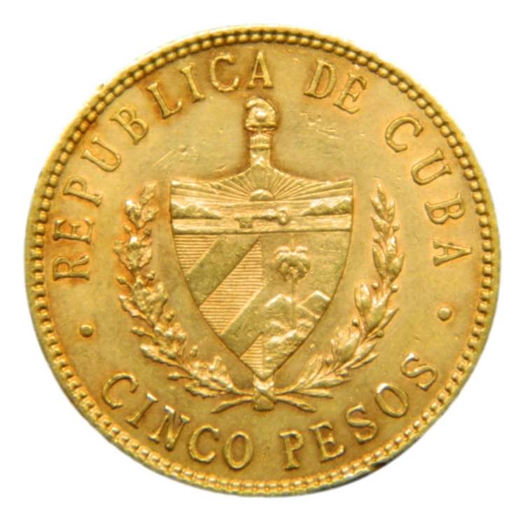 CUBA. 1916. 5 pesos. (KM#19). 8,37 ... 