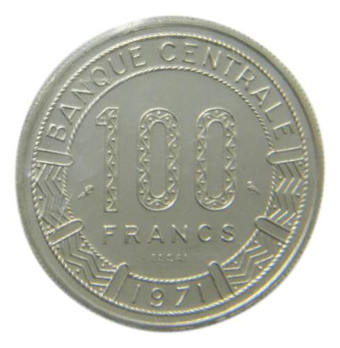 CHAD. 1971. 100 Francos. ESSAI. ... 