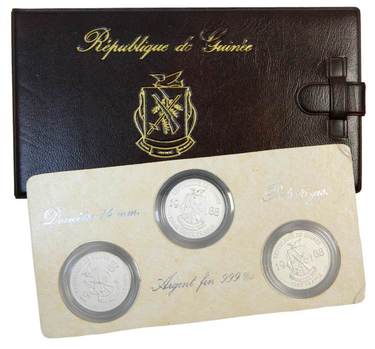 GUINEA. 1988. 100 francos. Set de ... 