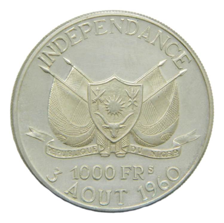NIGER. 1960. 1000 francos. (KM#6). ... 