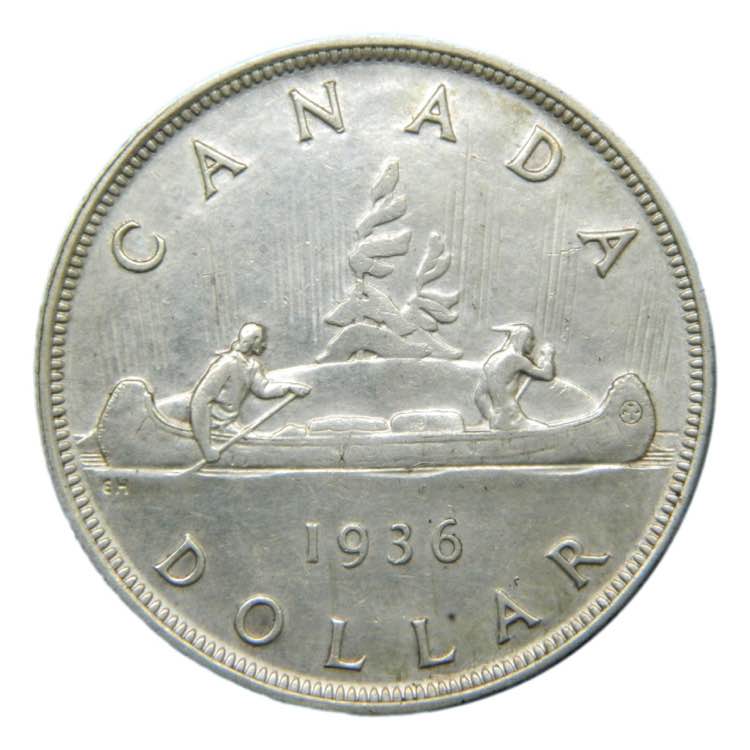 CANADA. Jorge V. 1936. 1 dólar. ... 