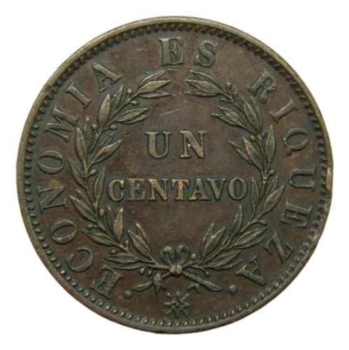 CHILE. 1853. 1 centavo. (KM#127). ... 
