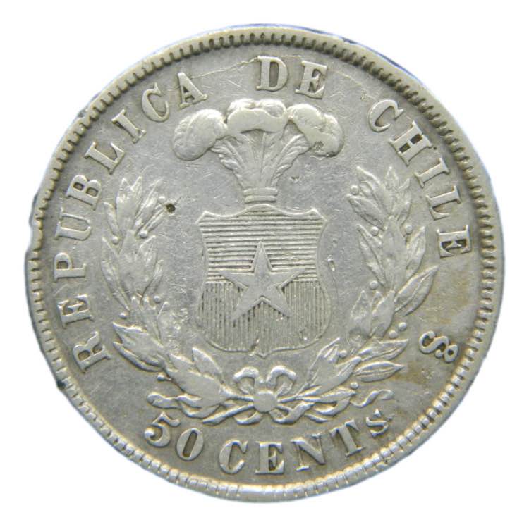 CHILE. 1868. 50 centavos. ... 