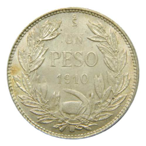CHILE. 1910.1 peso. (KM#152.3). ... 