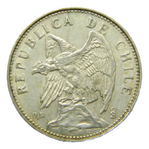 CHILE. 1927. 2 pesos. (KM#172). ... 