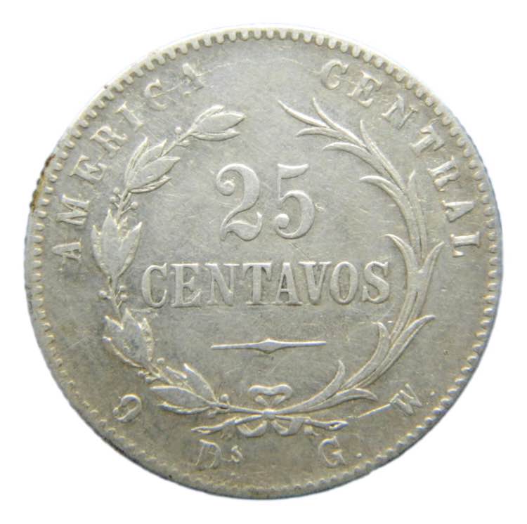 COSTA RICA. 1887. GW. 25 centavos. ... 