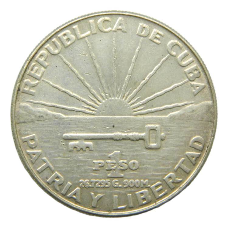 CUBA. (1953). Peso. (KM#29). Ar. 
