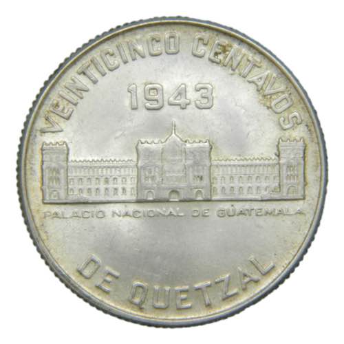 GUATEMALA. 1943. 25 centavos. ... 