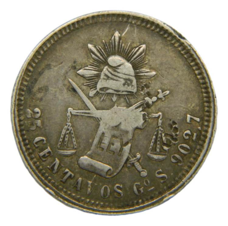 MEXICO. 1870 Go S Guanajuato. 25 ... 