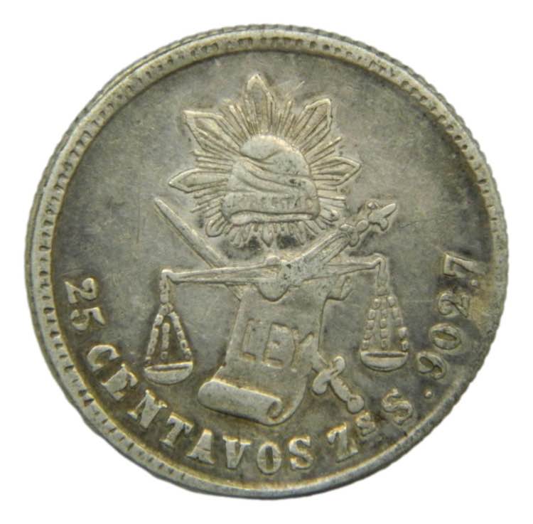 MEXICO. 1878 Zs S Zacatecas. 25 ... 