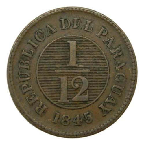 PARAGUAY. 1845. 1/12 real. ... 