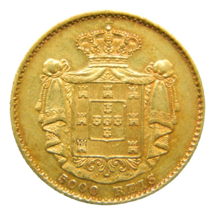 PORTUGAL. Luis I. 1869. 5000 reis. ... 