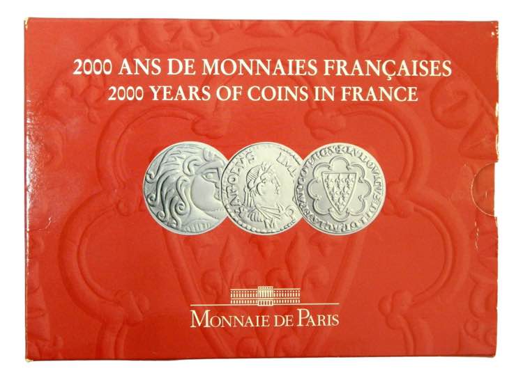 FRANCIA 2000. Set 3 monedas de 5 ... 