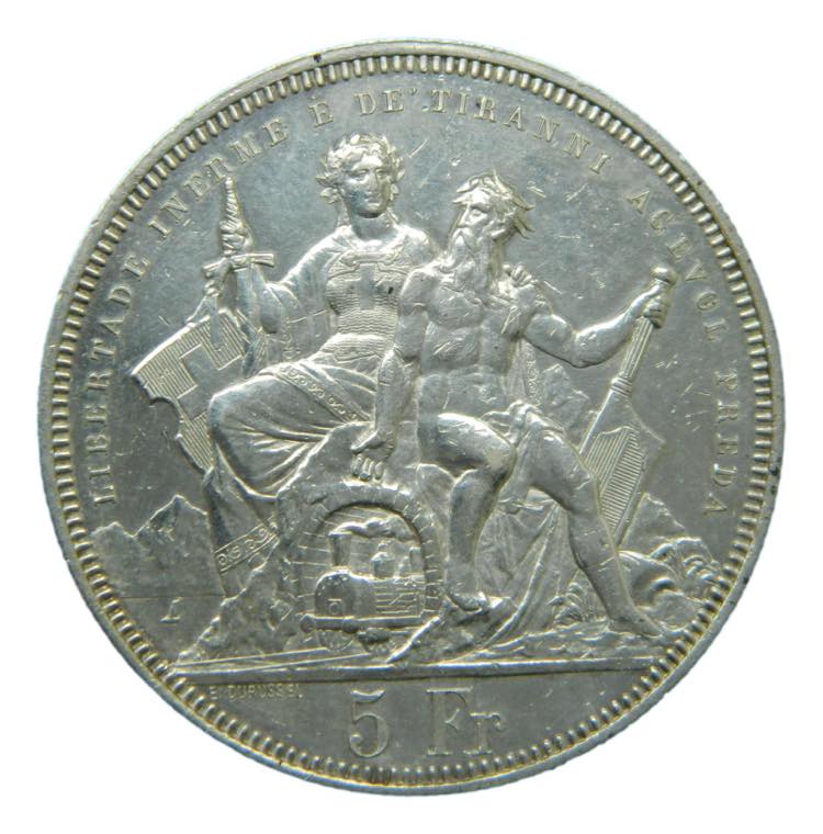 SWITZERLAND. 1883. 5 Francos ... 