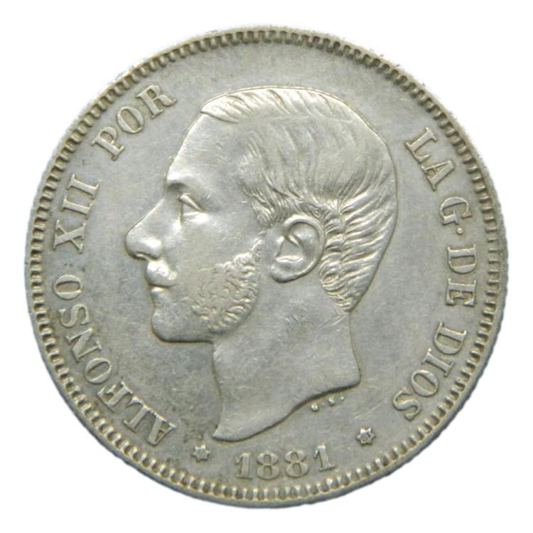 Alfonso XII. 2 pesetas. 1881 ... 