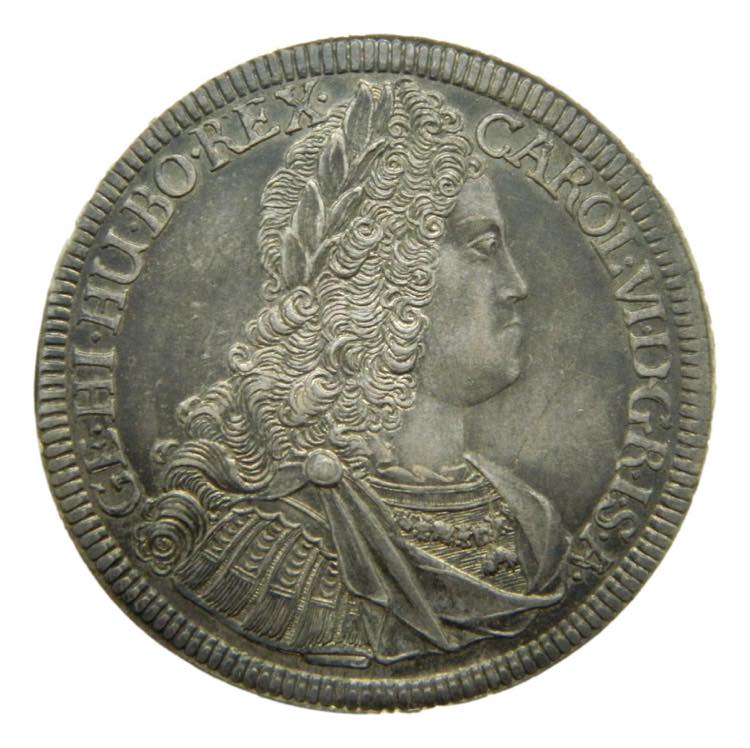 AUSTRIA 1727. Thaler. Carlos IV.  ... 