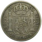Isabel II (1833-1868). 1853. 10 reales. ... 