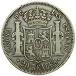 Isabel II (1833-1868). 1862. 20 reales. ... 
