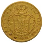 Isabel II (1833-1868). 1845. CL. 80 reales. ... 