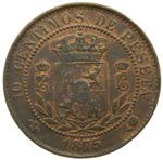 Carlos VII (1872-1876). 1875. 10 céntimos. ... 