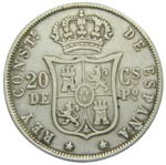 Alfonso XII (1874-1885). 1880. 20 centavos ... 