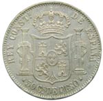 Alfonso XII (1874-1885). 1885. 50 centavos ... 