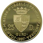 Andorra. 25 diners. 1997. KM#129. Au 7,77 ... 