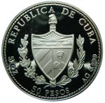 Cuba. 50 pesos. 1994. KM#508. Ag 155,52 gr. ... 