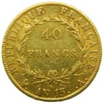 Francia. (1804-1805). 40 francs. AN 13. A. ... 