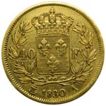 Francia. 40 francs. 1830. A. París. ... 