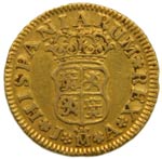 Felipe V (1700-1746). 1744. JA. 1/2 escudo. ... 