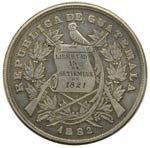 Guatemala. 1 peso. 1882. KM#208. Ag 24,91 ... 