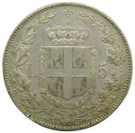 Italia. 5 lire. 1879. R. KM#20. Ag 24,97 gr. ... 