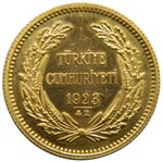 Turquía. 250 kurush. 1923/42. KM#875. Au ... 