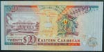 Estados del Caribe Oriental. 20 dollars. ND ... 